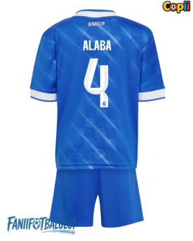 Real Madrid David Alaba #4 Echipament de Fotbal Replică 2025-26 Copii Treilea (+ Șorturi)